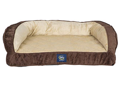 Serta Ortho Quilted Couch Pet Bed Dog beds with bolsters